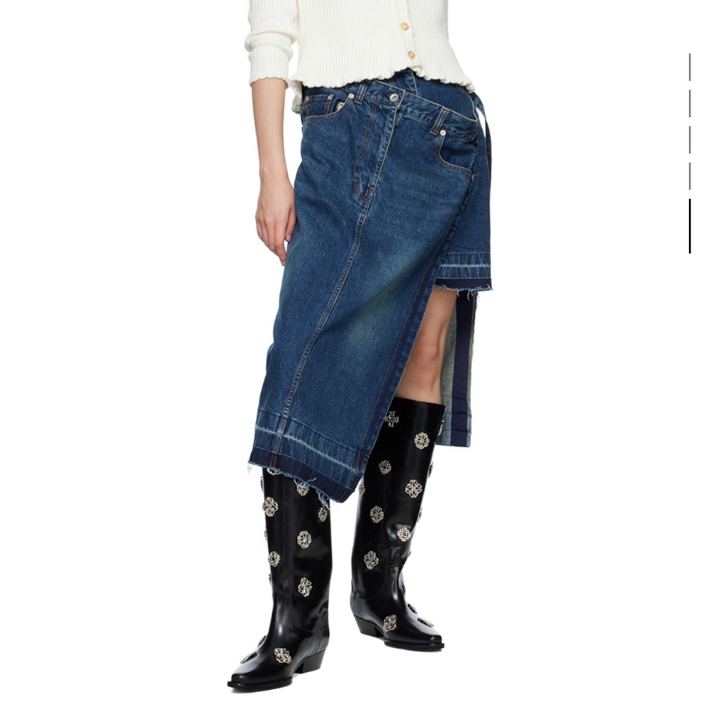 Toga Pulla embellished black western cowboy high leather boots - Picture 2 of 8